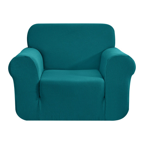 17 Stories Spandex Soft Textured Stretchy Box Cushion Armchair